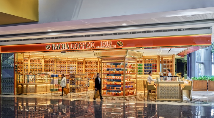 Входът на Bacha Coffee в SM Mall of Asia, Филипини
