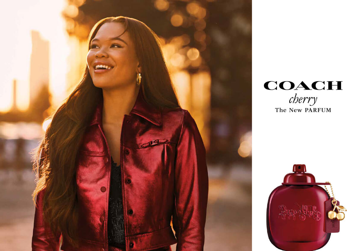Сторм Рийд в кампания за парфюма Coach Cherry