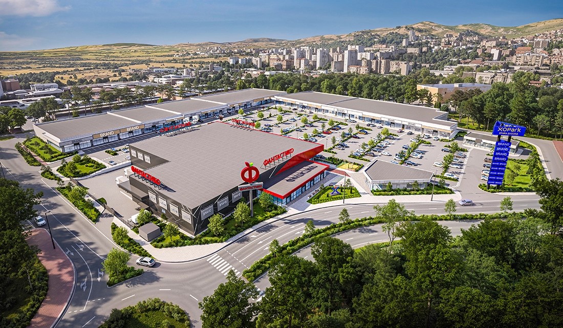 Проектна визуализация на XOPark Стара Загора с магазин ФАНТАСТИКО
